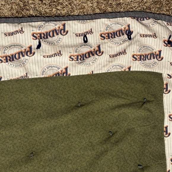 Vintage Soft Handmade Double Sided Boys Baseball Themed Quilt/Blanket - Picture 6 of 13